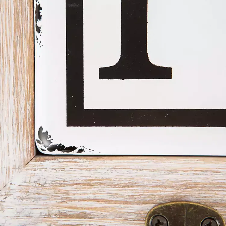 Kirklands Home Hooks|Metal and Wood Bath Sign with Hooks