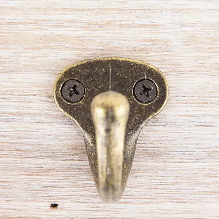 Kirklands Home Hooks|Metal and Wood Bath Sign with Hooks