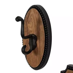 Kirklands Home Hooks|Metal and Wood Beaded Wall Hooks, Set of 4