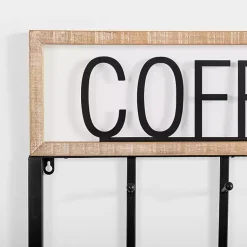 Kirklands Home Hooks|Metal and Wood Coffee Bar Wall Hooks