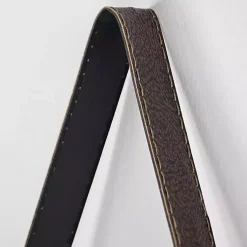 Kirklands Home Shelves|Metal Circle Wall Shelf with Leather Strap