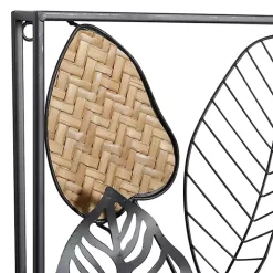 Kirklands Home Wall Plaques|Metal Palm Leaf Panel Wall Plaques, Set of 2