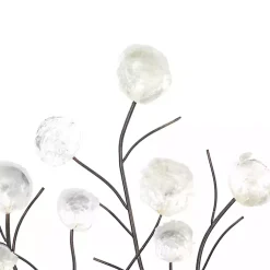 Kirklands Home Wall Plaques|Metal Peony Shell Wall Plaque