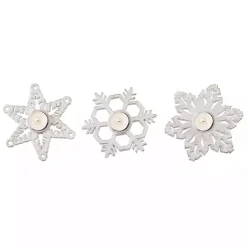 New Metal Snowflake Tealight Candle Holders, Set of 3 Christmas Decorations