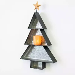 Discount Metal 3-Tier Tree Wall Shelf, 26 in. Christmas Art & Wall Decor