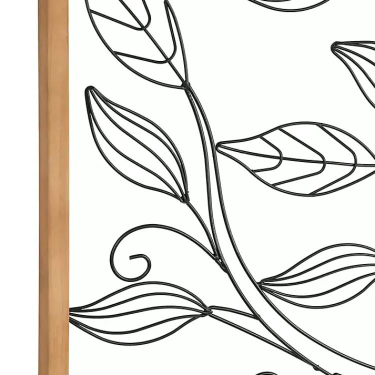 Kirklands Home Wall Plaques|Metal Wire Tree Panel Wall Plaques, Set of 3