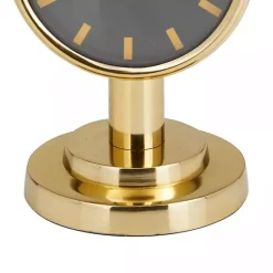 New Metallic Steel Beveled Base Tabletop Clock Decorative Accents