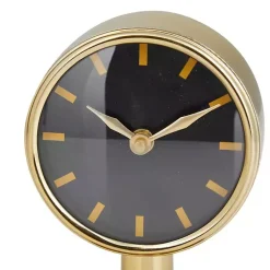 New Metallic Steel Beveled Base Tabletop Clock Decorative Accents