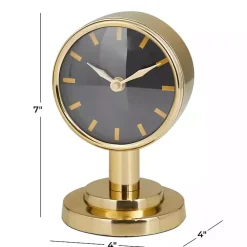 New Metallic Steel Beveled Base Tabletop Clock Decorative Accents