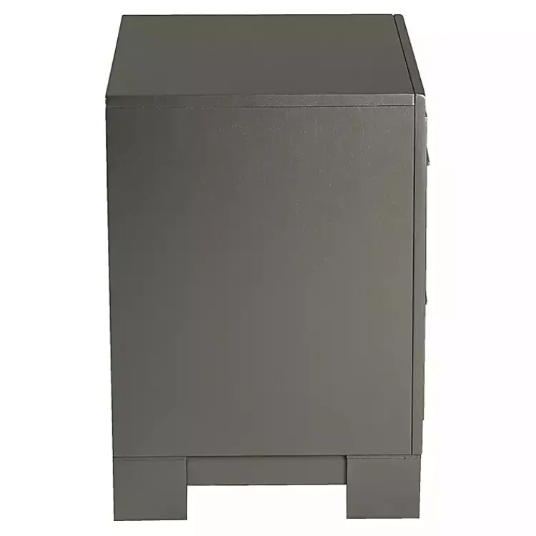 Kirklands Home Nightstands|Metallic Wood Jovan Nightstand Gray
