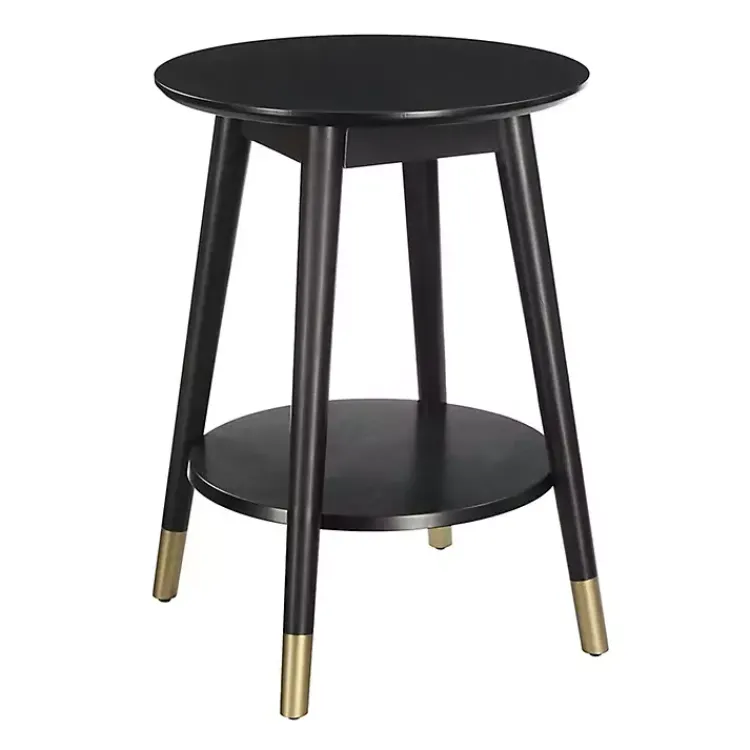 Kirklands Home Accent & End Tables|Mia Round Accent Table Black