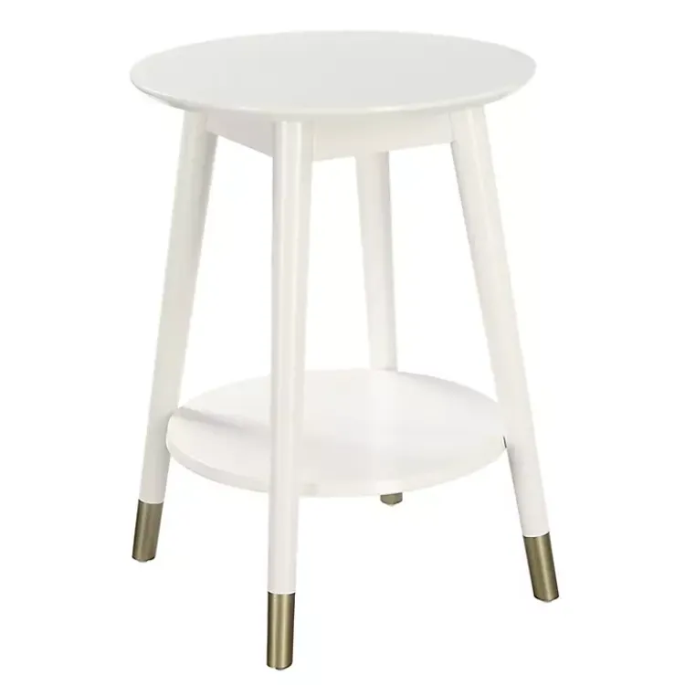Kirklands Home Accent & End Tables|Mia Round Accent Table White