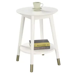 Kirklands Home Accent & End Tables|Mia Round Accent Table White