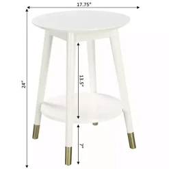 Kirklands Home Accent & End Tables|Mia Round Accent Table White