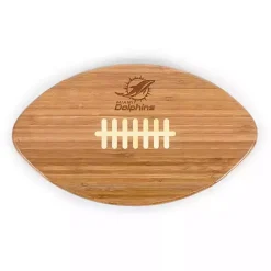 Kirklands Home Serving & Entertaining|Miami Dolphins Bamboo Football Cutting Board Tan