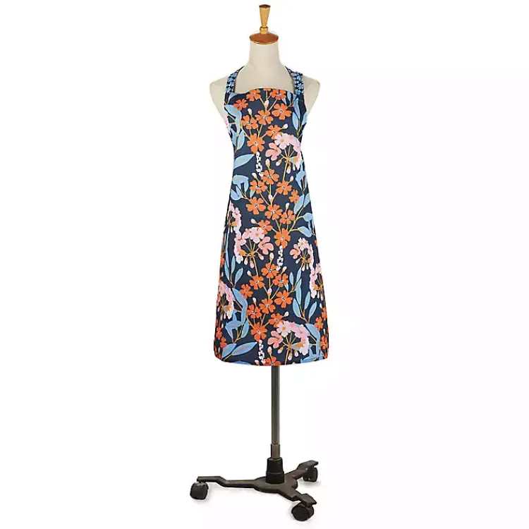 Kirklands Home Kitchen Accessories|Midnight Floral Bistro Apron