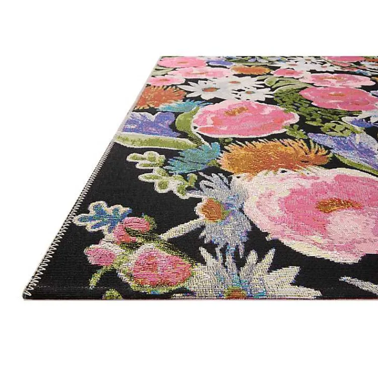 Kirklands Home Area Rugs|Midnight Garden Party Indoor/Outdoor Rug, 7x11