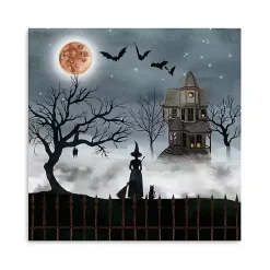 Hot Midnight Mansion Canvas Art Print Halloween