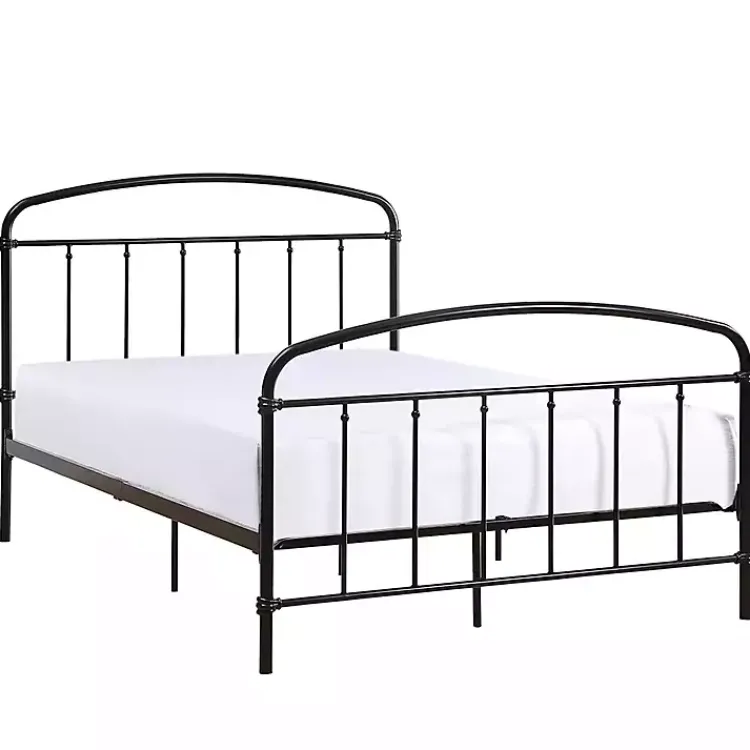 Kirklands Home Beds & Headboards|Midnight Vintage Arch Full Bed Frame Black