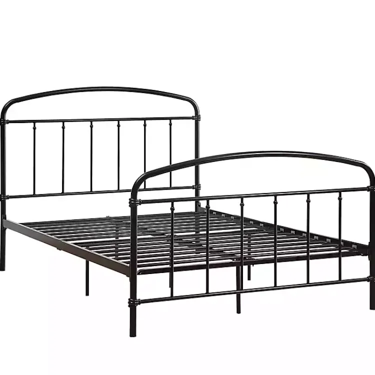 Kirklands Home Beds & Headboards|Midnight Vintage Arch Full Bed Frame Black