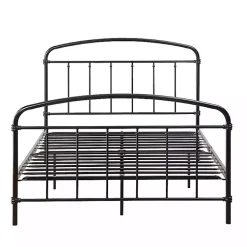 Kirklands Home Beds & Headboards|Midnight Vintage Arch Full Bed Frame Black