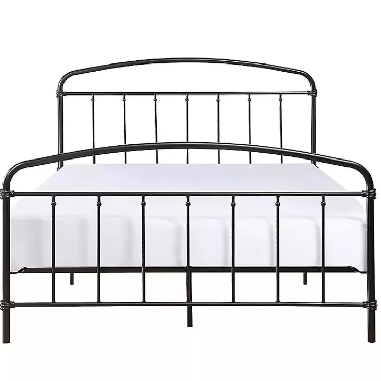 Kirklands Home Beds & Headboards|Midnight Vintage Arch Queen Bed Frame Black