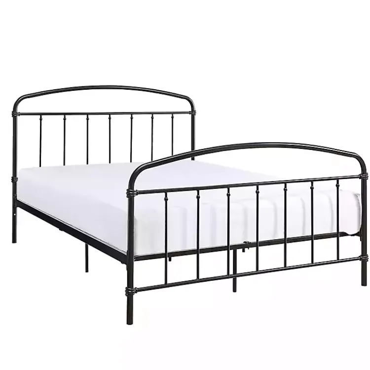 Kirklands Home Beds & Headboards|Midnight Vintage Arch Queen Bed Frame Black