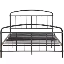 Kirklands Home Beds & Headboards|Midnight Vintage Arch Queen Bed Frame Black