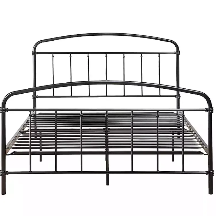 Kirklands Home Beds & Headboards|Midnight Vintage Arch Queen Bed Frame Black