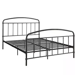 Kirklands Home Beds & Headboards|Midnight Vintage Arch Queen Bed Frame Black