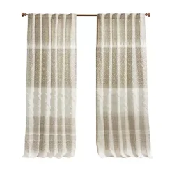 Kirklands Home Curtains & Drapes|Mila Horizontal Stripe Curtain Panel, 84 in. Tan