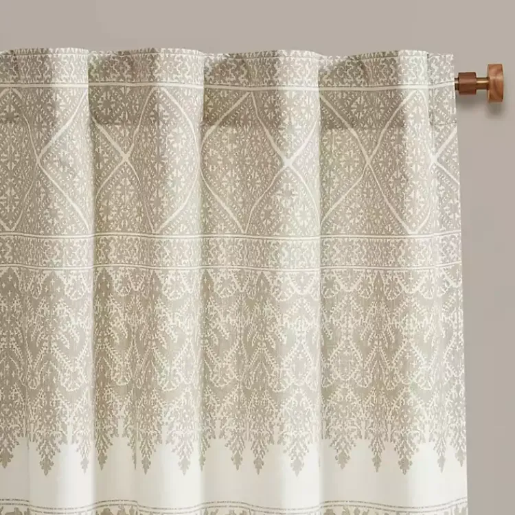 Kirklands Home Curtains & Drapes|Mila Horizontal Stripe Curtain Panel, 84 in. Tan