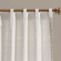 Kirklands Home Curtains & Drapes|Mila Horizontal Stripe Curtain Panel, 84 in. Tan