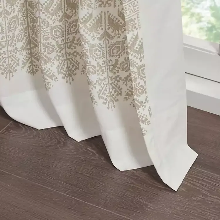 Kirklands Home Curtains & Drapes|Mila Horizontal Stripe Curtain Panel, 84 in. Tan