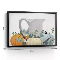 Online Milk Jug Pumpkins Framed Canvas Art Print Fall