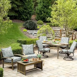 Kirklands Home Outdoor Cushions & Pillows|Millennial Leaf Luxe Outdoor Dining Chair Cushion White