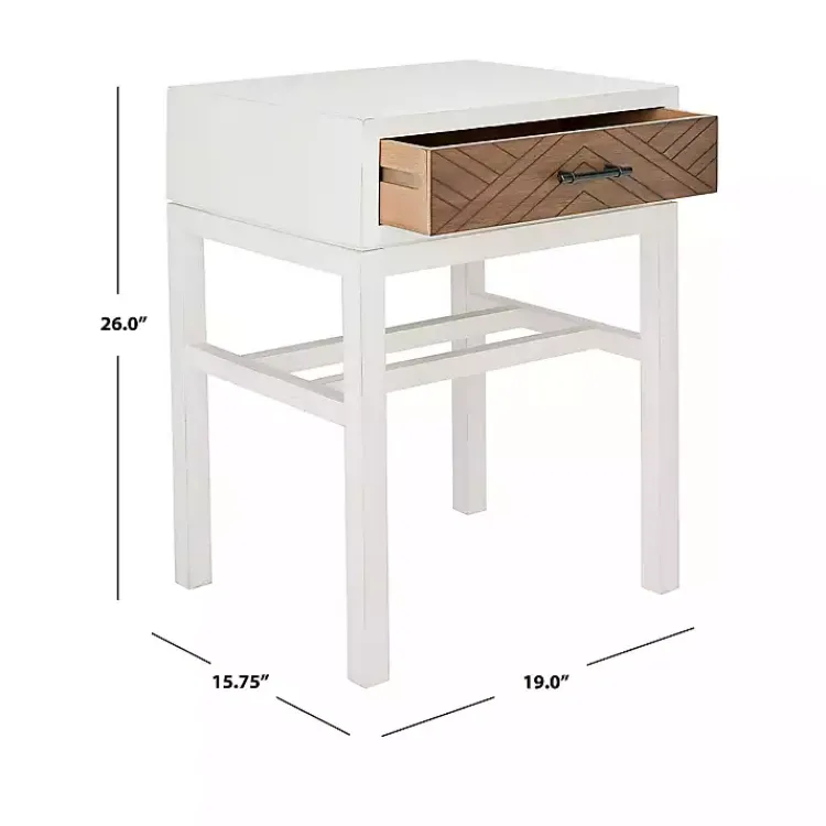 Kirklands Home Accent & End Tables|Milo Honey Herringbone Accent Table