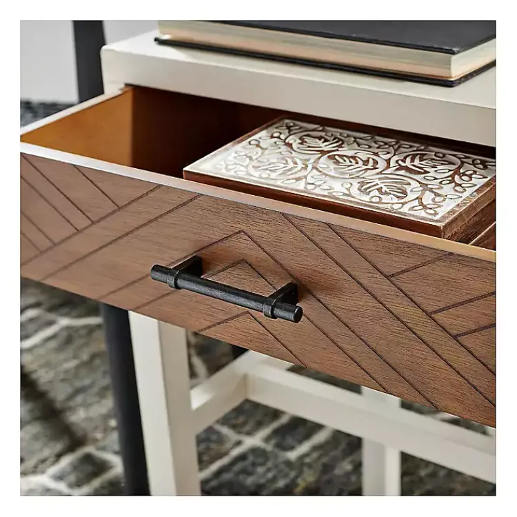 Kirklands Home Accent & End Tables|Milo Honey Herringbone Accent Table