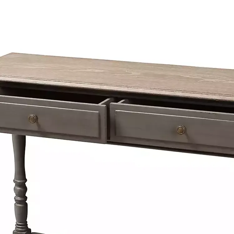 Kirklands Home Console Tables|Mindi Wood Rustic Farmhouse Console Table Gray