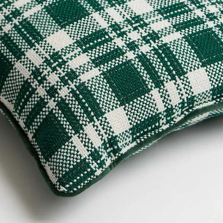 Best Mini Green and White Plaid Christmas Pillow Christmas Pillows