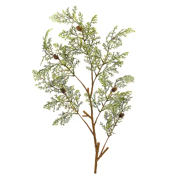 Online Mini Pinecone Cedar Branch Stems Christmas Arrangements & Garland