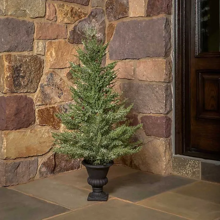 Online Mini Spruce Tree in Urn Planter Christmas Arrangements & Garland
