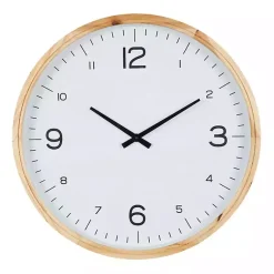 Kirklands Home Clocks|Minimalist Wood Frame Wall Clock