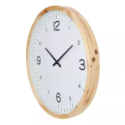 Kirklands Home Clocks|Minimalist Wood Frame Wall Clock