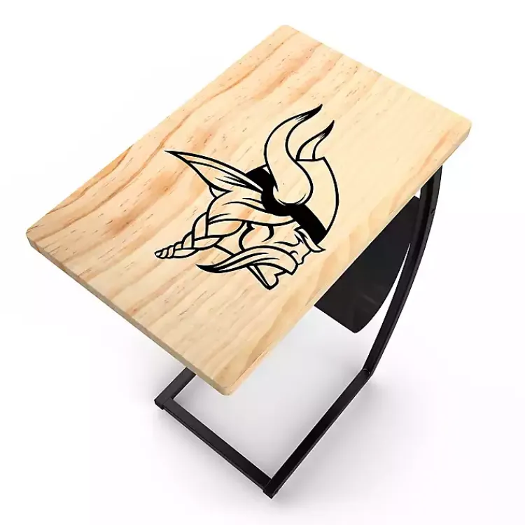 Kirklands Home Accent & End Tables|Minnesota Vikings Wood C-Table Tan