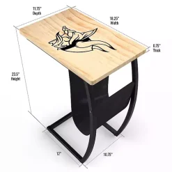 Kirklands Home Accent & End Tables|Minnesota Vikings Wood C-Table Tan