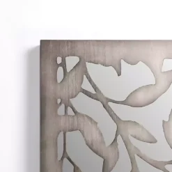 Kirklands Home Wall Plaques|Mira Carved Wood and Mirror Wall Plaque Black