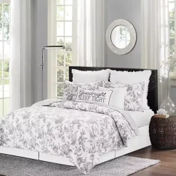 Kirklands Home Quilts|Miriam Floral & Stripe 3-pc. King Quilt Set