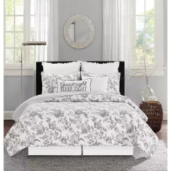 Kirklands Home Quilts|Miriam Floral & Stripe 3-pc. King Quilt Set