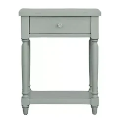 Kirklands Home Accent & End Tables|Mist Rectangle Accent Table with Charging Station Green